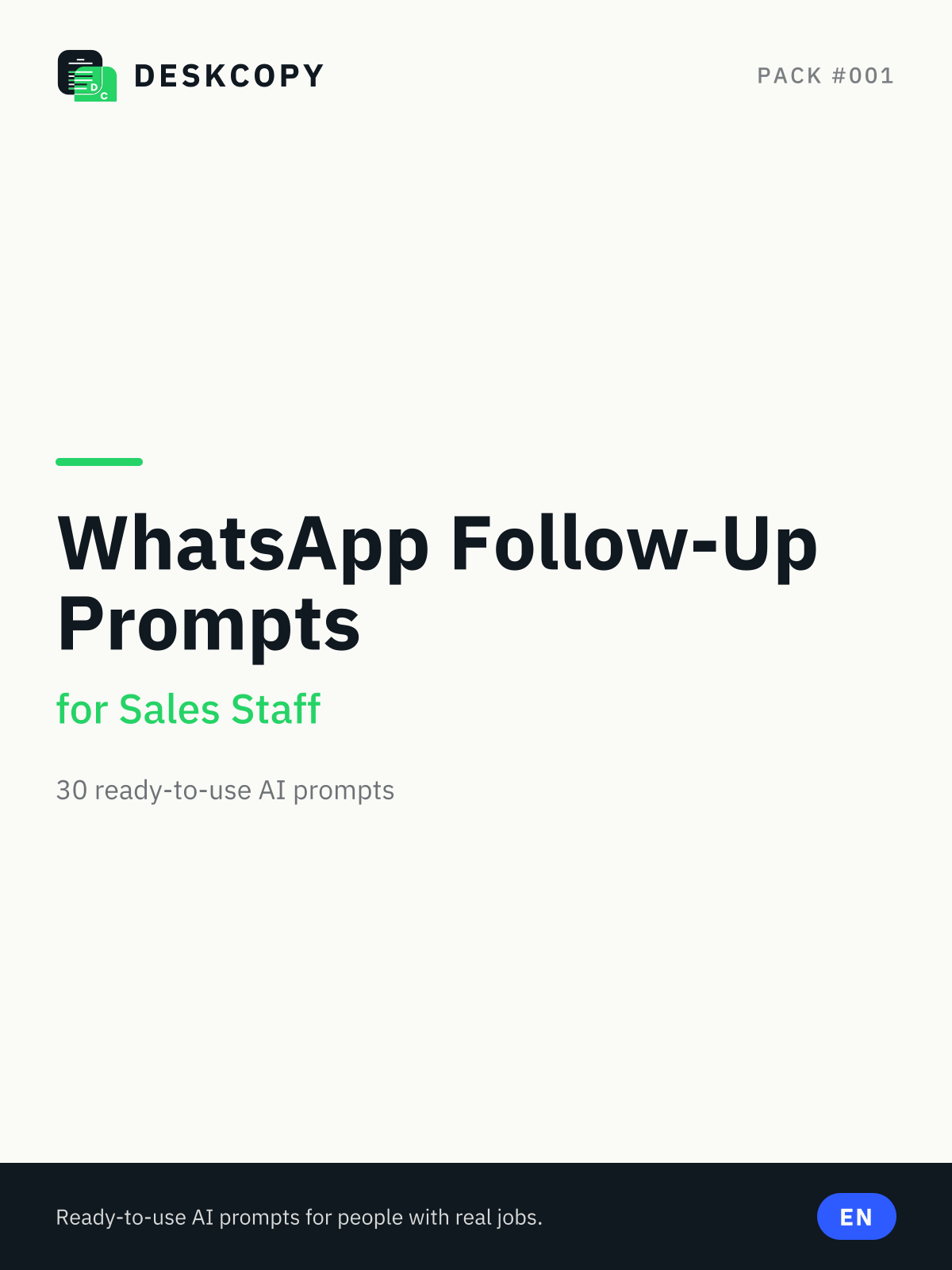 WhatsApp Follow-Up Prompts for Sales Staff